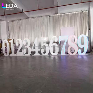 LEDA - Letras Gigantes de PVC Blancas Modernas con Luces LED, Soporte para Letras Gigantes con Bombillas LED para Bodas, Fiestas y Eventos - Product Image 4
