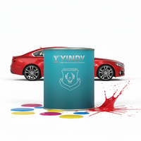 Peinture automobile en spray P15 1K Crystal Red Pearl Coating Acrylic Resin Liquid pour la réparation de carrosserie