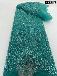 Supoo ผ้าลูกไม้โปร่งปักลูกปัดทำมือสำหรับตัดเย็บเสื้อผ้ามาใหม่2025 - Product Image 5