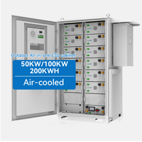 Système de stockage d'énergie de batterie extérieur intégré ESS avec onduleur Deye 50KW 100KW, batterie LiFePO4 100kWh 200kWh BESS
