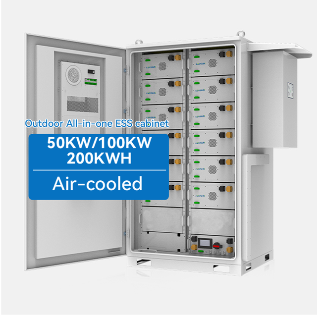 Integrated Outdoor Battery Energy Storage System ESS Cabinet with 50KW 100KW Deye Inverter 100kWh 200kWh LiFePO4 Battery BESS