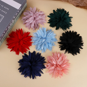 Flores de Chifón Hechas a Mano de 11CM, Accesorios Decorativos de Tela para Ropa y Joyería DIY, Primavera 2025 - Product Image 1