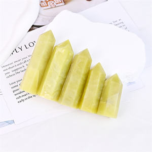 Punto de Jade <span class=keywords><strong>Limón</strong></span> Natural Pulido, Piedra Preciosa de Reiki Curativa, Precio de Fábrica, para Decoración - Product Image 3