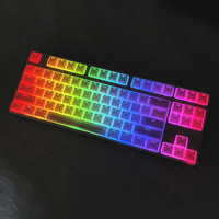 Jelly Keycaps-Crystal Cute purple Keycaps 136Keys OEM Profile for 61/68/84/87/98/100 Cherry Gateron MX Mechanical