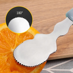 Cuillères à <span class=keywords><strong>pamplemousse</strong></span> avec bords dentelés, cuillère à gratter, acier inoxydable 304 de bonne qualité, alimentation des bébés en fruits - Product Image 2