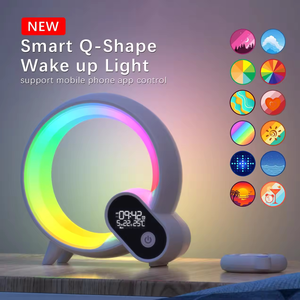 Nuevo modelo App Control Despertador Altavoz inalámbrico Lámpara de escritorio LED Luz nocturna con ruido blanco - Product Image 2
