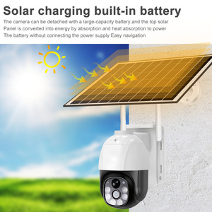 Caméra de surveillance extérieure à énergie solaire, caméra intelligente Wi-Fi à 360 degrés, caméra de sécurité domestique - Product Image 4