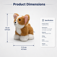 Jouets en peluche lestés, animaux super doux brodés unisexe en 100 % polyester, anti-stress pour fête d'anniversaire