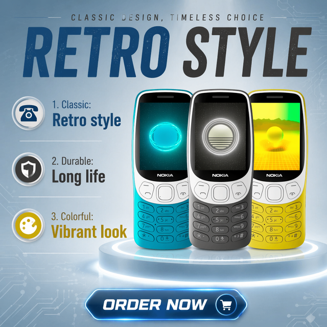 Classic Mobile Phone for 3210(2024) 2G 2.4-inch Screen 1450mAh Battery Gaming Qwerty Keyboard Dual SIM Card