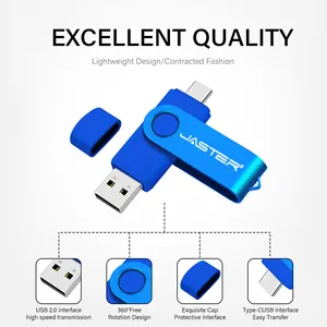 Economico 2 In 1 Type-c 2.0 Pen Drive 128gb 64gb 32gb 16gb 8gb Smartphone girevole Memorias chiavetta Usb Usb c Flash Drive