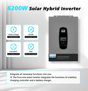 欧盟 <span class=keywords><strong>PL</strong></span> 现货混合逆变器 MPPT 220/230/240VAC 6.2KW 纯正弦波太阳能逆变器 用于太阳能系统的混合太阳能逆变器 - Product Image 2