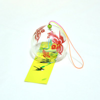 Vigreat Creative Glass Wind Chime Pendentif Cloches à main pour la décoration de la maison pour les occasions de Pâques et de baptême