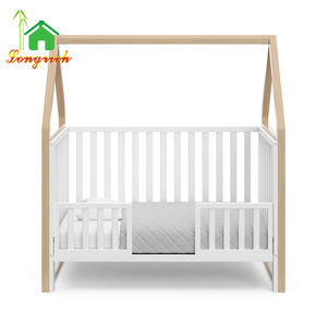 Cuna convertible <span class=keywords><strong>5</strong></span> en <span class=keywords><strong>1</strong></span>, juego de cama de madera para cuna de bebé, camas de estilo tradicional para niños pequeños, Marco para cuna de bebé, colchón de uso múltiple - Product Image 6
