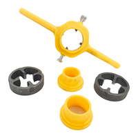 Juego de Herramientas de Roscado de Tuberías de Grado Industrial de 6 Piezas, Herramienta de Roscado de Tuberías de 1/4" con Llave de Rosca, Kit de Reparación de Plomería para Tuberías de Agua