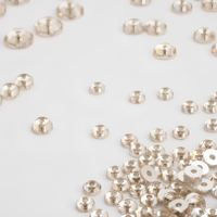 Perles de strass souples en résine époxy de soie de 5 mm à dos plat avec trou central à coudre pour la fabrication de bracelets ajustables et la fourniture de composants de bijoux