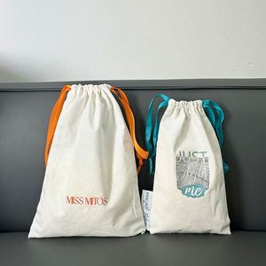 Wholesale Small Moq Natural Color Cotton Packaging <b>Pouch</b> Customized Canvas Gift Bag Cotton <b>Drawstring</b> <b>Pouch</b> for Jewelry - Product Image 1