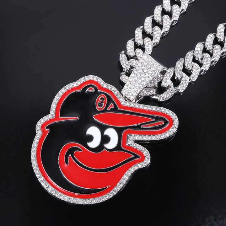 YOHAX Men's Hip Hop Long Necklace Alloy Full Diamond Smiling