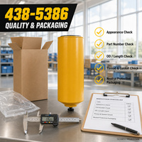 Filtre séparateur eau-carburant CAT 438-5386 à haute efficacité, à visser, pour moteurs diesel d'excavatrices, chargeuses, camions et générateurs