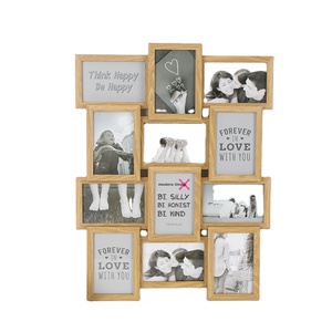 Cổ Điển Tùy Chỉnh 4-6 <span class=keywords><strong>Inch</strong></span> Gỗ Khung Ảnh <span class=keywords><strong>12</strong></span>-Mở Trang Trí Tường Treo Cắt Dán Câu Đố Nhà Tường Gắn Kết Hình Ảnh Hình Ảnh - Product Image 2