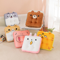 Coussin de siège en peluche ludique à motif de dessin animé, choix populaire, rembourré en coton PP, antidérapant, épais et confortable, plusieurs couleurs pour la décoration intérieure