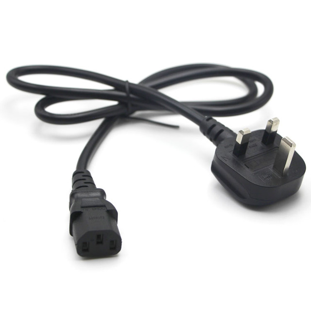 UK AC Power Supply Cable IEC320 C19 1.8m 3 Prong British Type Plug Power Cord for UPS PDU Servers Computer Laptop
