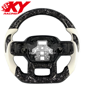 Accessoires intérieurs pour Ford F150 XLT XL Raptor R 2021 2022 2023 2024 2025, volant sport en fibre de carbone forgée - Product Image 1