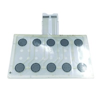 Papan Sirkuit Cetak Fleksibel PET Kustom Sensor Tekanan Membran Saklar Keyboard untuk Pengendali Jarak Jauh LED Backlit Warna Kustom