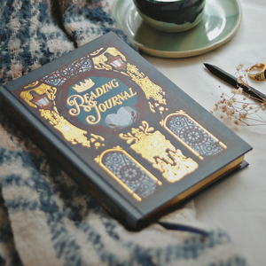 Diario di Lettura con Copertina Rigida LABON, Formato A5, Tracker per Recensioni di <span class=keywords><strong>Libri</strong></span>, Foglia Oro, Layout Interno Personalizzato, Carta Premium, Registro - Product Image 1