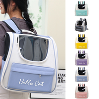 Sac à dos de transport transparent carré en PVC avec fermeture éclair pour chat et chien, sac de voyage portable et respirant pour animaux de compagnie, capsule spatiale pour promenades en extérieur