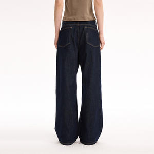 Jeans clásicos 2026M versión Unf 130Z, corte recto holgado, denim crudo azul oscuro, talla mediana, lavado casual, para hombre, otoño - Product Image 1