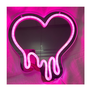 Tuyệt đẹp Neon gương dấu hiệu tan chảy trái tim xin chào với <span class=keywords><strong>Dimmable</strong></span> ánh sáng lên PVC cơ thể cho vườn ứng dụng - Product Image 1