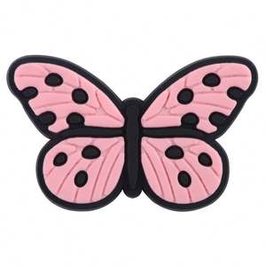 Breloques papillon en PVC mignonnes et très vendues pour la décoration <span class=keywords><strong>de</strong></span> <span class=keywords><strong>chaussures</strong></span>, en caoutchouc - Product Image 3