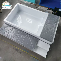 Piscine hors sol rectangulaire élégante et durable en fibre de verre pour jardin, hôtel et usage résidentiel