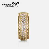 Personnalisable S925 Argent 10K/14K Or Massif Coupe Ronde VVS Moissanite Bague de Fiançailles Nouveau Design pour Hommes