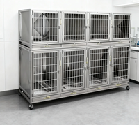 Maisons/Cages pour animaux de compagnie en acier inoxydable multicouche respirantes, personnalisables, best-sellers pour chiens/chats - Style intérieur simple, classique et luxueux