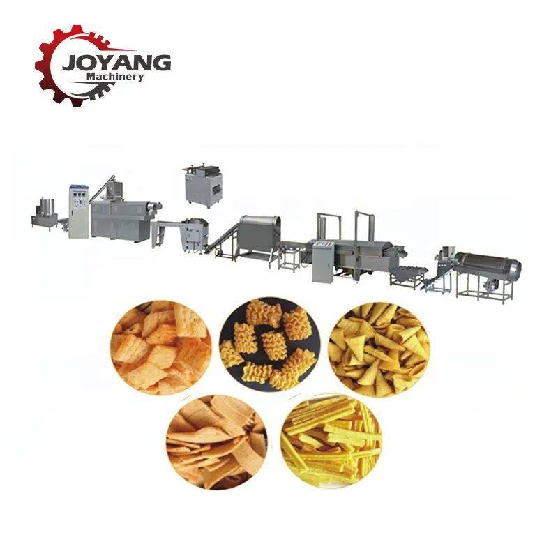 Commerciële Hete Verkoop Automatische Gepofte Chips Extruder Maken Machine Gepofte Rijst Maïs Puff Snack Machine Gepofte Chips Machine