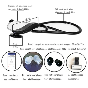 Estetoscopio Inteligente Eléctrico Bluetooth HMYL HM-9260 Clase I Específico para Bebés - Escucha y Graba Sonidos Cardíacos y Pulmonares, Digital Electrónico, CE - Product Image 6