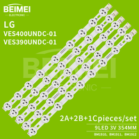   39FHD-C NDV REV0.2 VES390UNDC-01 Rétroéclairage TV pour Vestel 40L1888 Barre lumineuse TV 5 pièces/ensemble Testeur de rétroéclairage LED TV