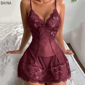 Ensemble chemise et string en dentelle élégante, lingerie sexy - Product Image 2
