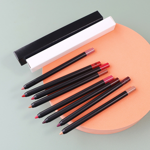 Lip Liner Vendor Custom Best seller Waterproof Smoothly Lip Liner Pencil Creamy Dark Brown Nude Gel Lipliner Private Label - Product Image 2