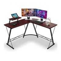 Bureau d'angle exécutif en forme de L pour ordinateur