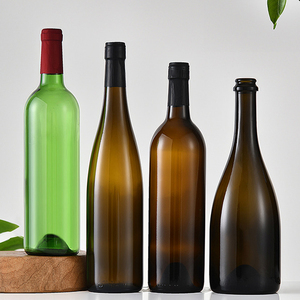 Màu Xanh bán buôn hổ phách màu đỏ rỗng vòng đáy kính rượu chai rượu có nắp đậy - Product Image 3