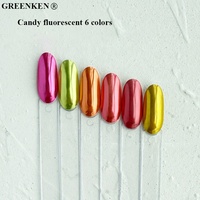 54 couleurs Laser miroir Chrome or titane poudre Super lumineux effet Fluorescence bricolage personnalisé ongles Chrome poudre