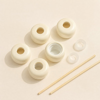 Diffuseur de parfum en verre craquelé rond OEM 200 ml, huile parfumée d'aromathérapie, ensemble de diffuseurs à bâtonnets pour salon, chambre à coucher, décoration de la maison