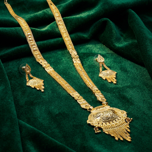 Wholesale Fashion 14K 18K 24K Micro Gold Plated Jewelry, Micro Forming <b>Long</b> <b>Necklaces</b>, Micro Gold Floral Design Indian Jewelry. - Product Image 1