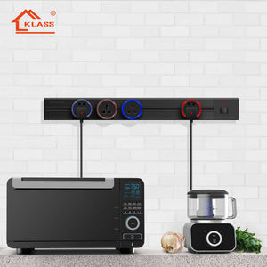 Aluminium Noir Gris Argent Blanc Couleur UK US EU Surface Wall Power Track Socket Removable Trial Power Electric Track Socket - Product Image 3