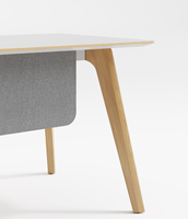 Bureau de direction moderne en MDF, table d'ordinateur économique pour bureau à domicile avec panneau en bois élégant