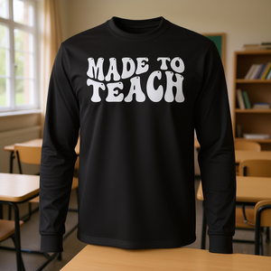 Maglietta a maniche lunghe Made To Teach Teacher - Product Image 3