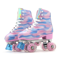 Nouveaux patins à roulettes pour enfants à quatre roues, rétractables, double rangée, 4 roues en PU, roulements ABEC-7 durables, taille réglable