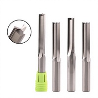 HOZLY Fraise à trois cannelures droites en acier au tungstène pour défonçage, gravure et fraisage sur routeur CNC